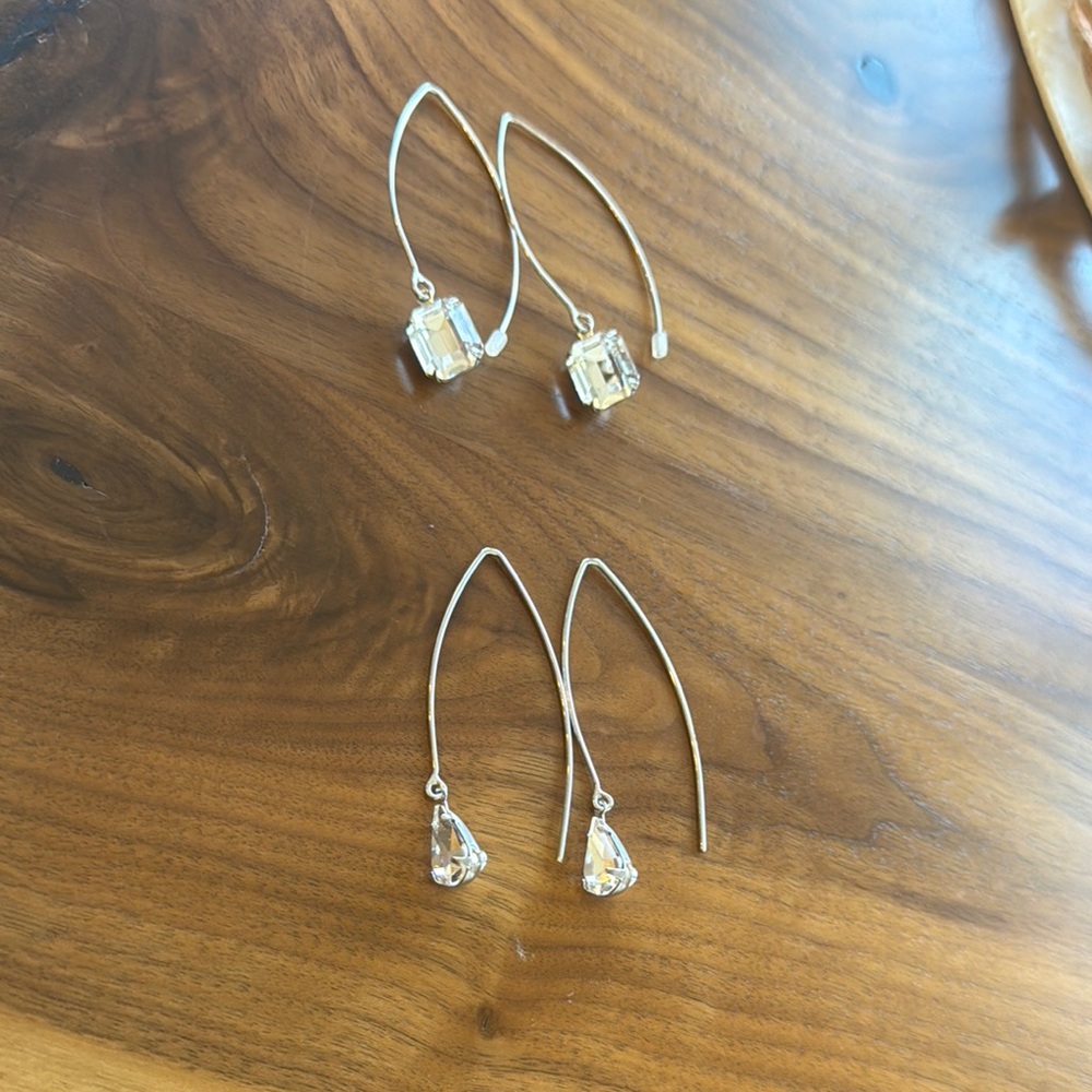 Sorrelli Silver Drop Earrings (TWO PAIR)
